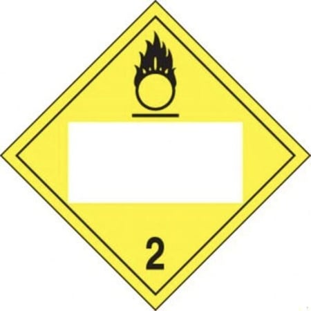 Accuform BLANK DOT PLACARD HAZARD CLASS 2 MPL425RM50 MPL425RM50
